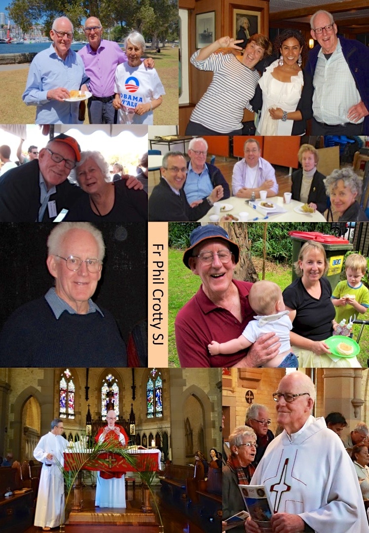 Montage of photos of Fr Phil's years at St Canice's